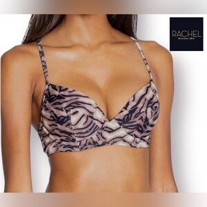 🛍️SALE🛍️ RACHEL Rachel Roy Women's Tiger Bustier Push-Up Bikini Top Animal Print